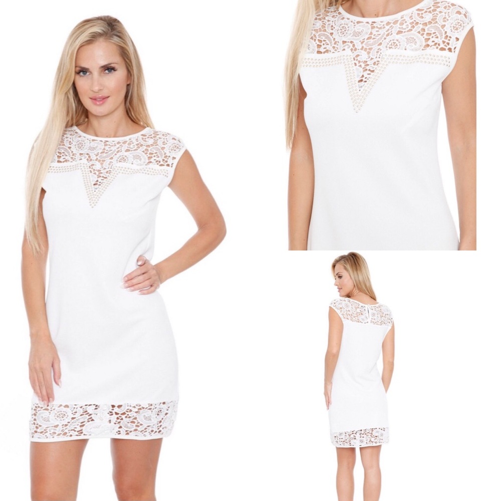 White Mark Charlotte Dress Medium - White